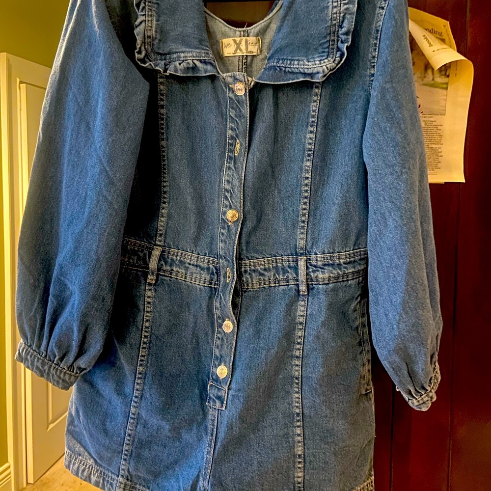 Never worn denim free people romper